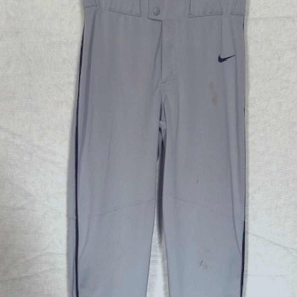 Men's Nike Baseball Pants Gray with Black Piping - Has Flaws noted in pics Small